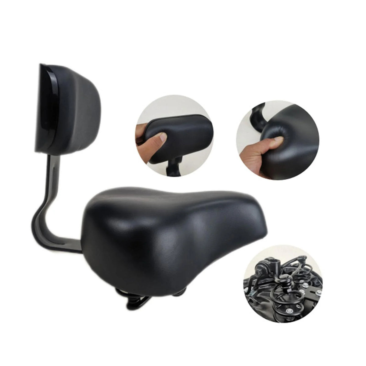 Electric Saddle Backrest Foam Padded Cycling Seat Cushion W4778