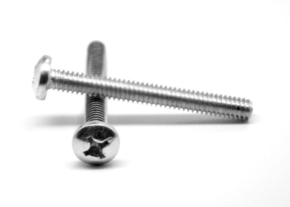 #2-56 x 3/8x22 Coarse Thread Machine Screw Phillips Pan Head Low Carbon Steel Zinc Plated Pk 10000 B8538
