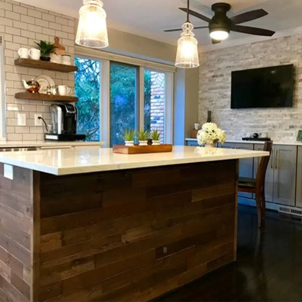 Reclaimed Wooden Wall Planks, Peel and Stick, 10 Sq. ft G876