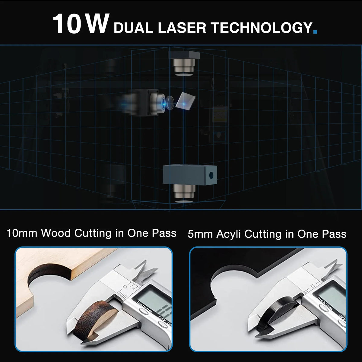 10W Laser Engraver for Wood, Paper, Metal, Leather, Acrylic J200