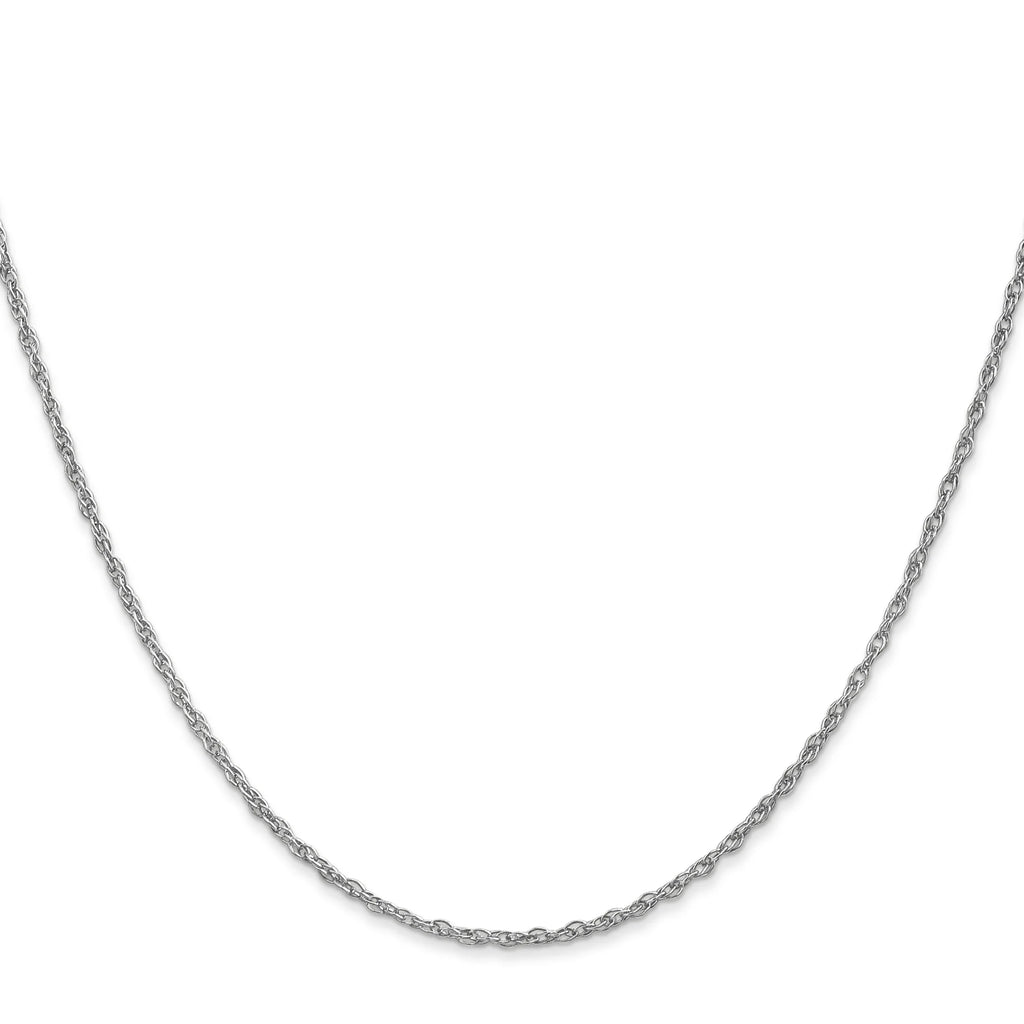 10K White Gold 1.3mm Rope Chain X119