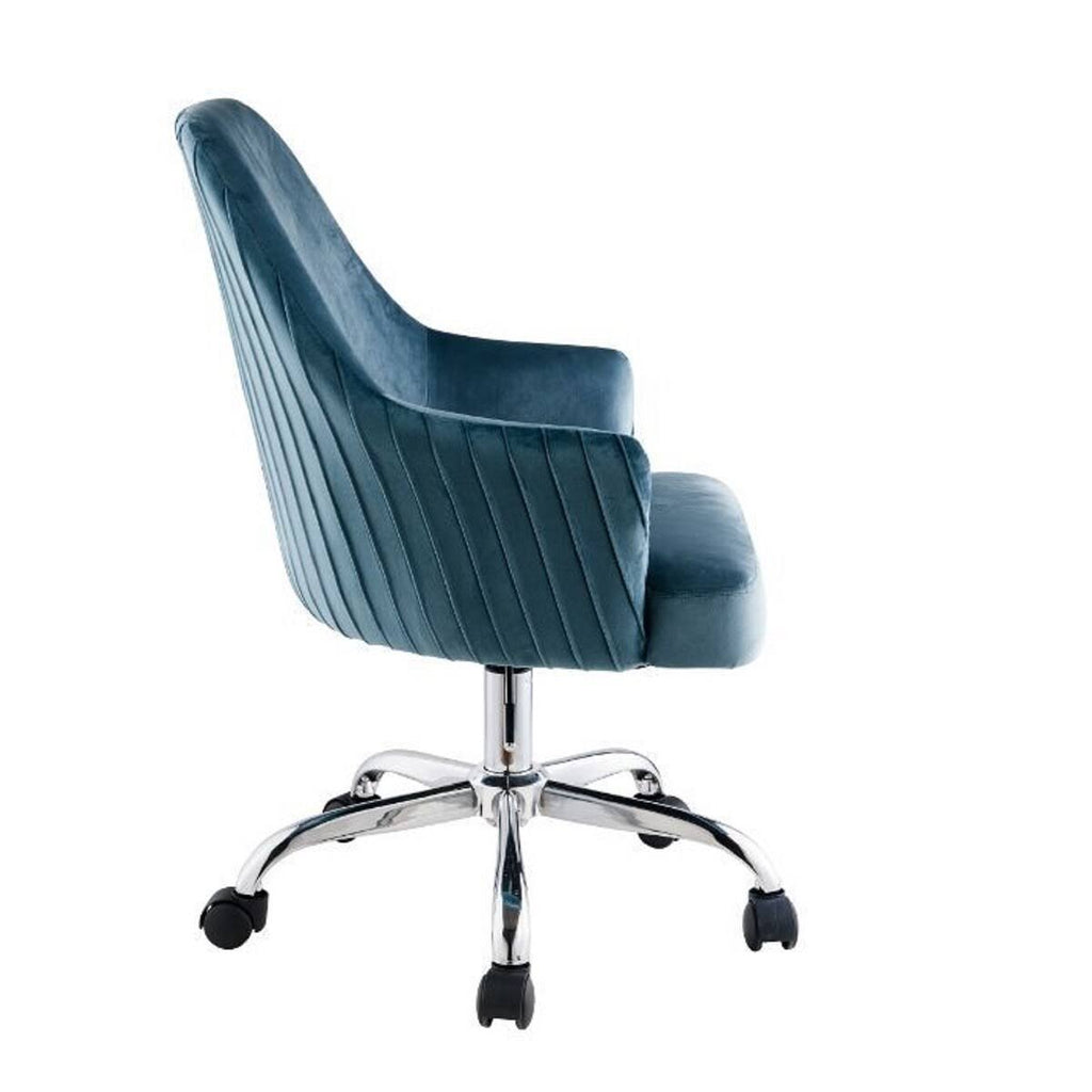 Blue Velvet Adjustable Swivel Office Chair G278