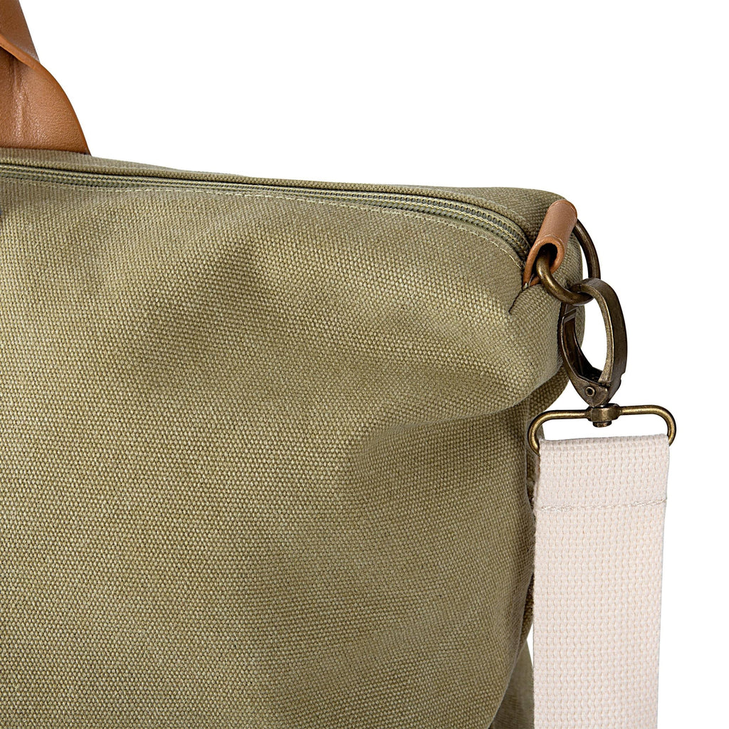 Green Washed Canvas Weekender X7172