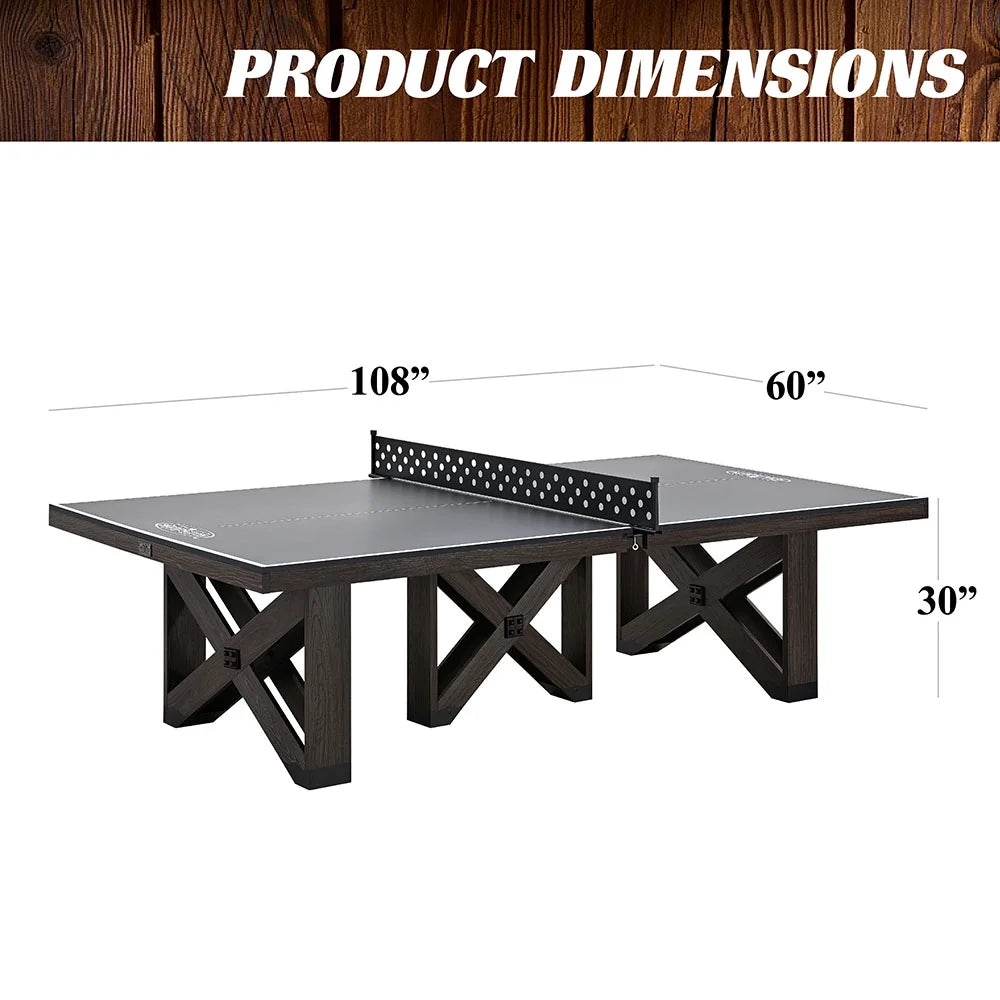 9-ft Table Tennis Table with Metal Net K15554