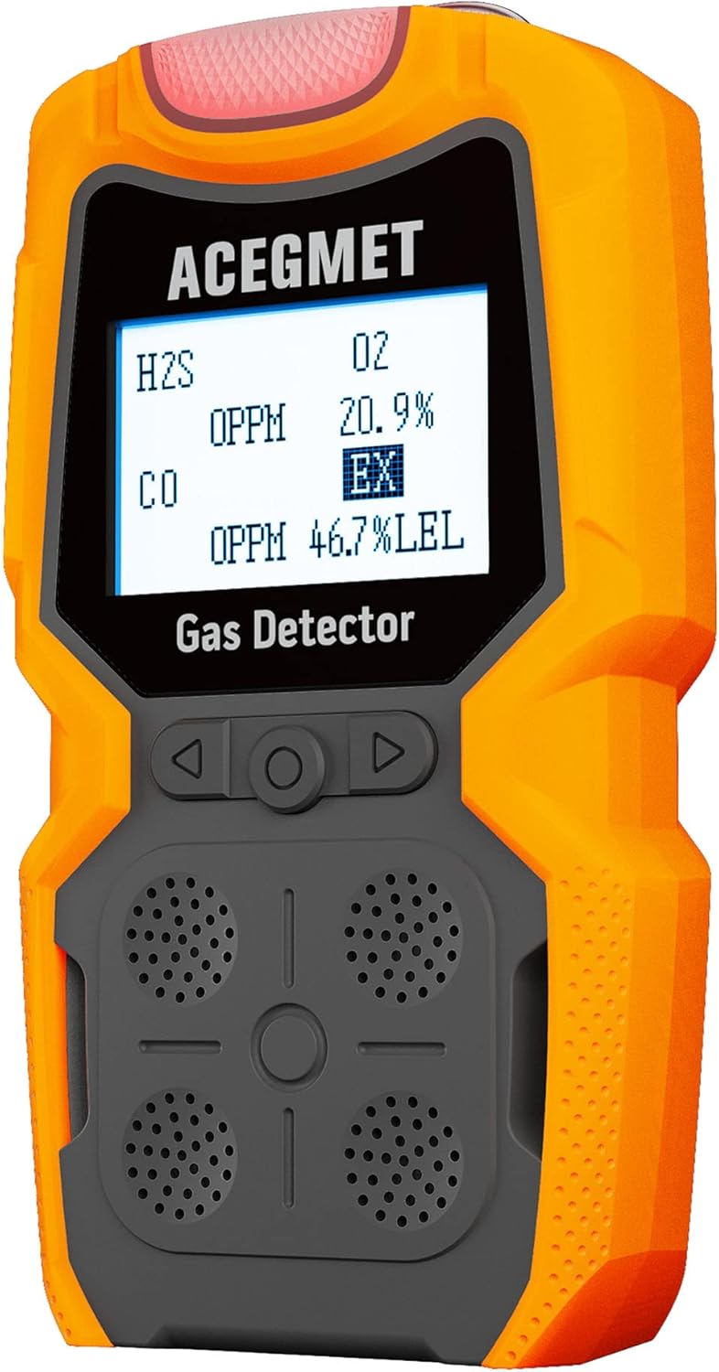 4 Gas Monitor H2S, O2, CO and LEL Combustible Gas Detector Q4879