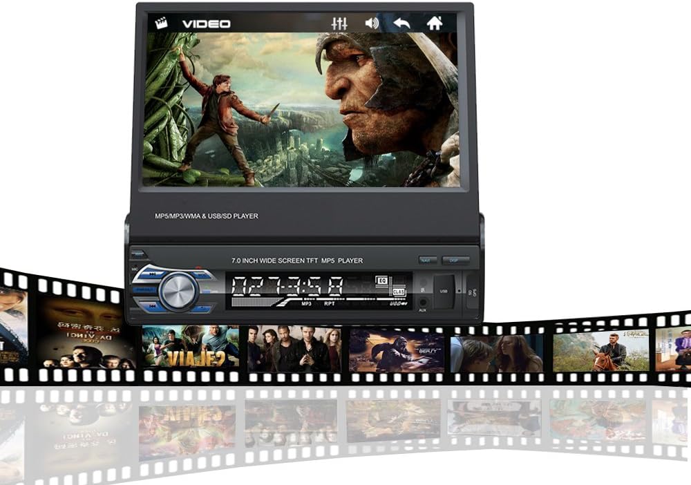 7 Inch Single Din Touchscreen Car Stereo with Wireless Remote Control L97633