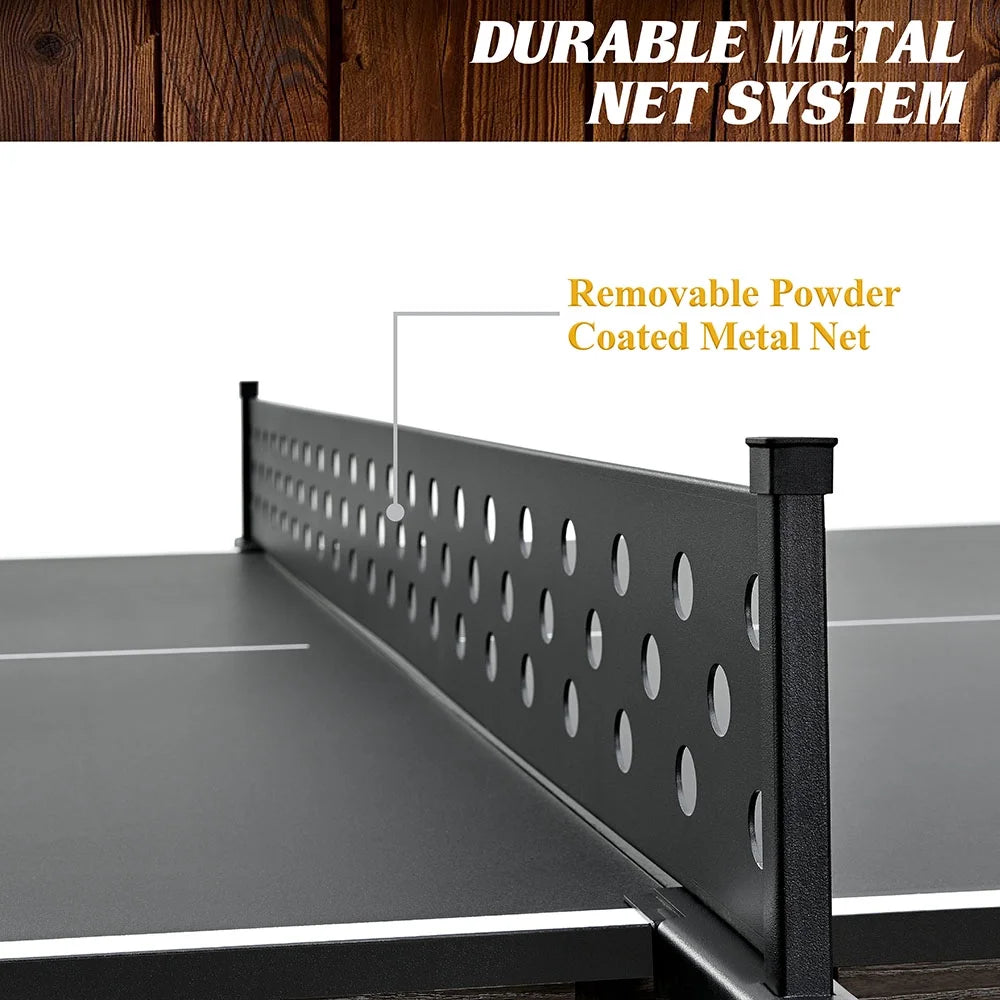9-ft Table Tennis Table with Metal Net K15554