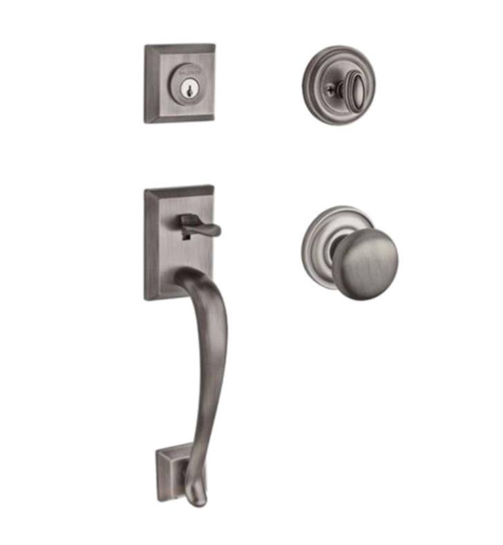 Satin Nickel Single Cylinder Keyed Entry Handleset Q711471