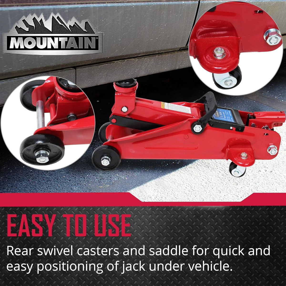 2 Ton Trolley Jack, 4,000 LB Capacity, Heavy Duty Steel, Pack of 2 Q7184