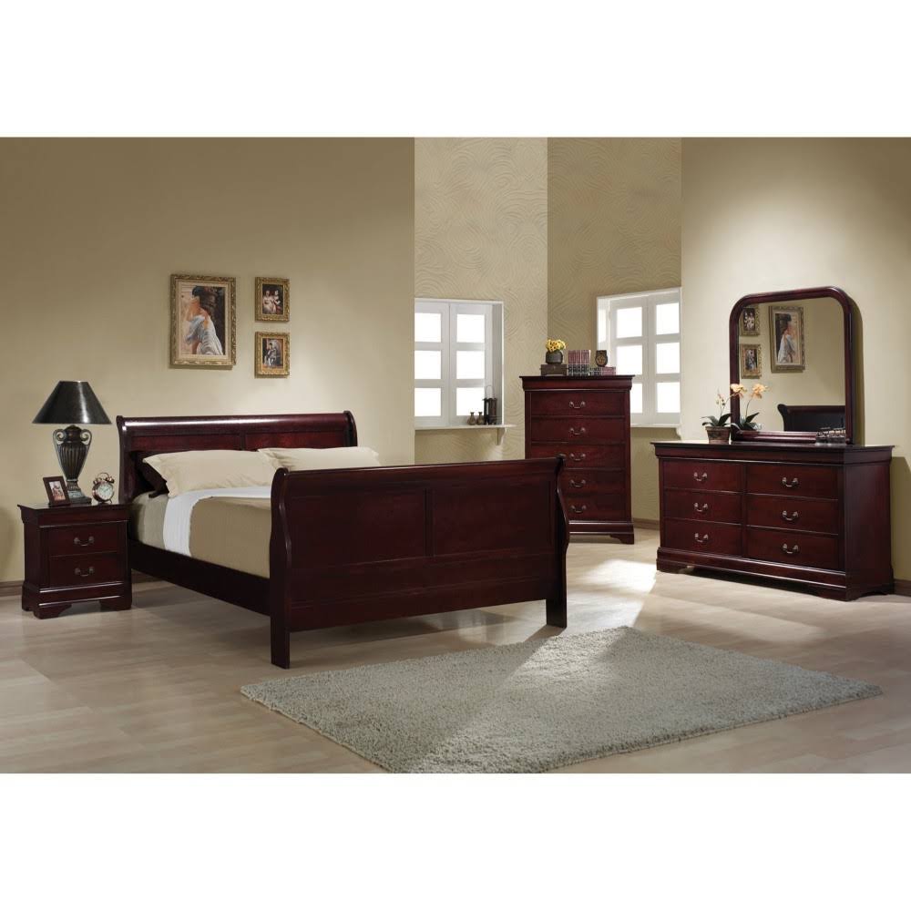 Brown Wooden Chest with 5 Drawers Y332081