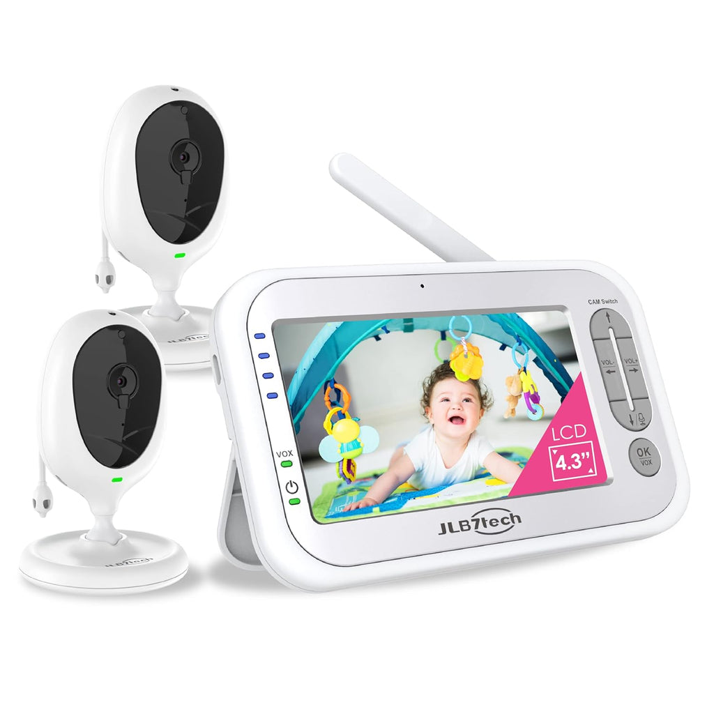 Video Baby Monitor with 2 Cameras, 4.3" Screen, No WiFi T552102