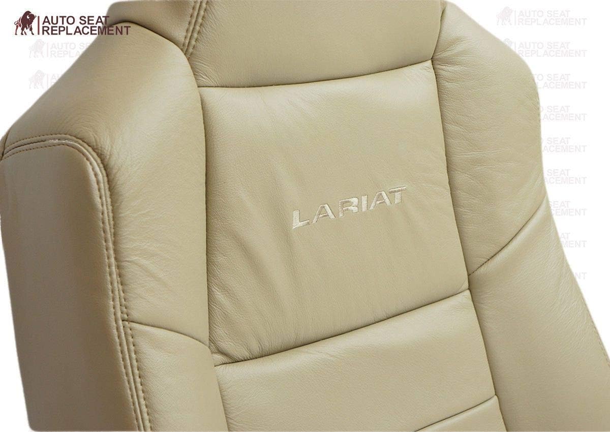 Leather Seat Cover for Ford F250 F350 in Medium Parchment Tan Driver & Passenger T609