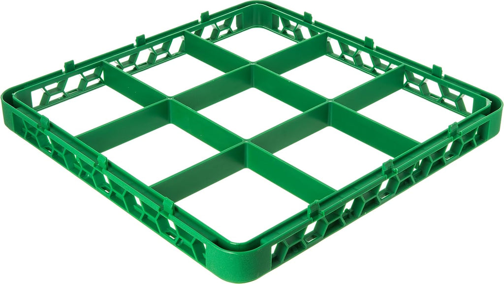 9 Compartment Glass Rack Extender, Green, Pack of 6 H3084