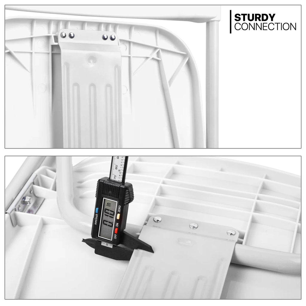 11-Piece 8 Ft Folding Dining Table with Chairs Set with Carry Handle Z9855