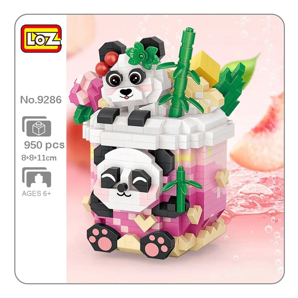 Mini Blocks Panda Peach Oolong 11 x 11 x 11cm A4843