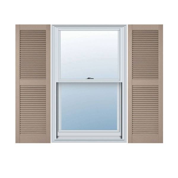 12 inch W x 96 inch H Vinyl Open Louver Shutters B207797