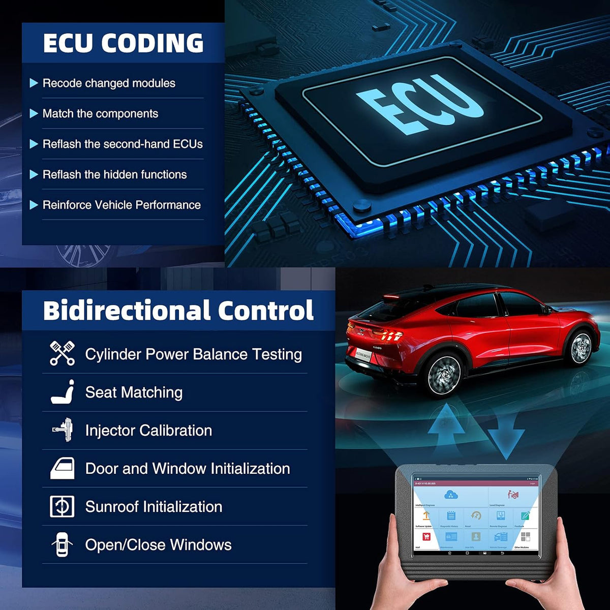Bidirectional Scan Tool with ECU Coding M2633