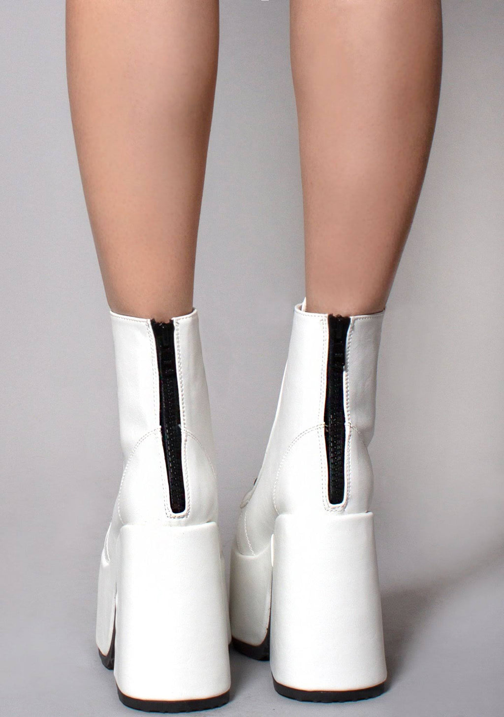 White Vegan Leather Shoes J9934