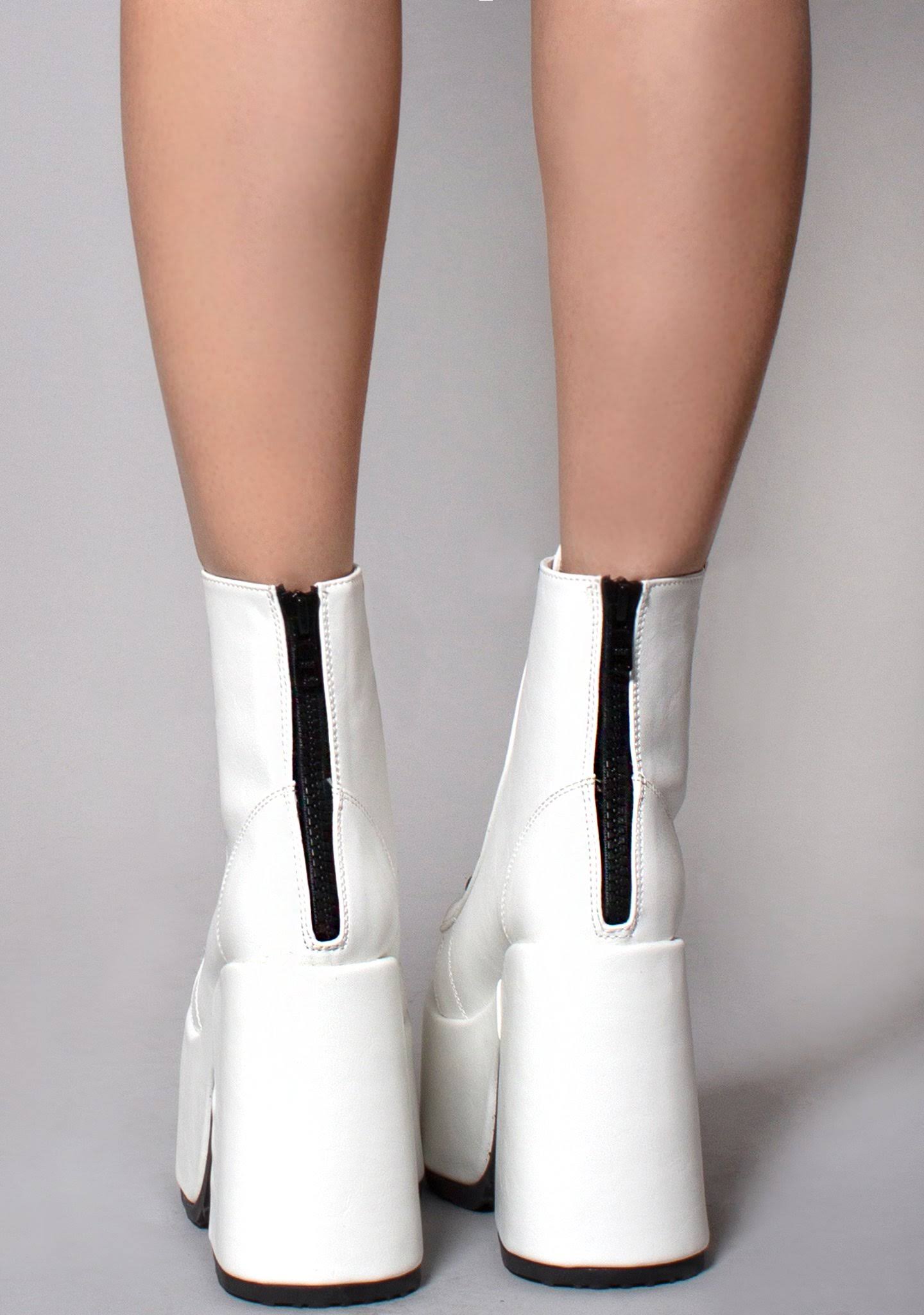 White Vegan Leather Shoes J9934