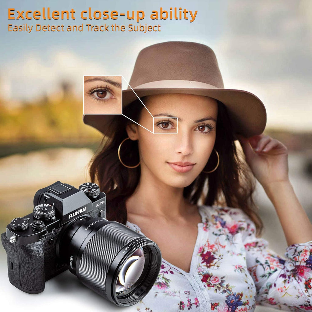 85mm F1.8 Prime Lens Medium Telephoto Portrait Lens for Fuji X Mount Camera K475208