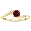 Garnet and Diamond Ring in 10K Yellow Gold Y449738