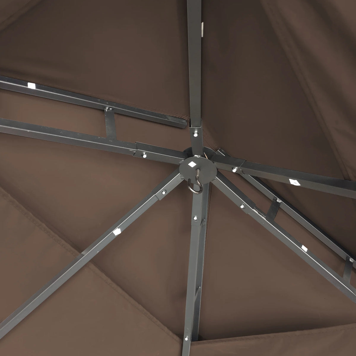 Brown Steel Frame Grill Gazebo with Canopy X1859