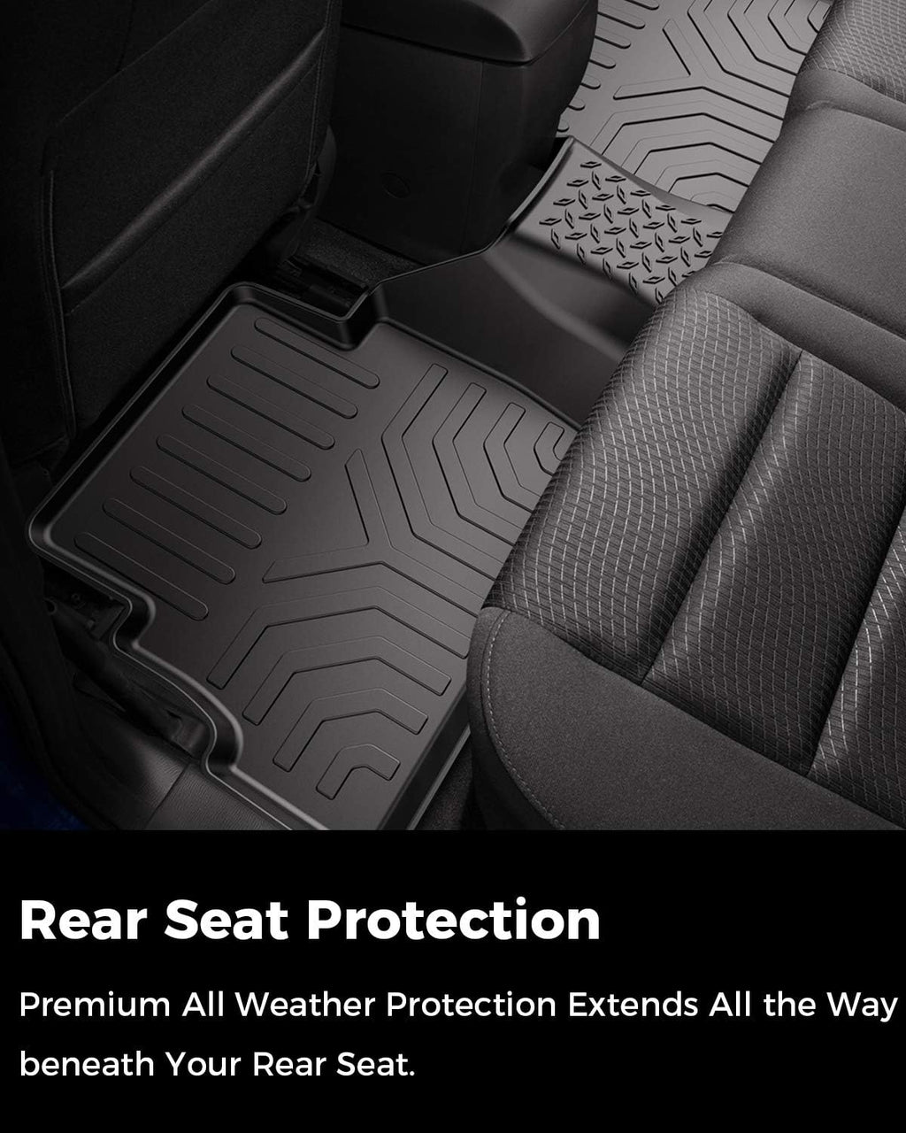 All Weather TPE Rubber Floor Mats Front & Rear Full Set W641
