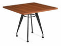 Tiger Walnut Tungsten Metallic Square Table A9624