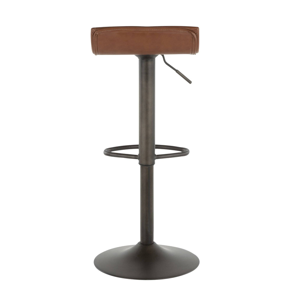 Grey Adjustable Barstool Set of 2 F86873
