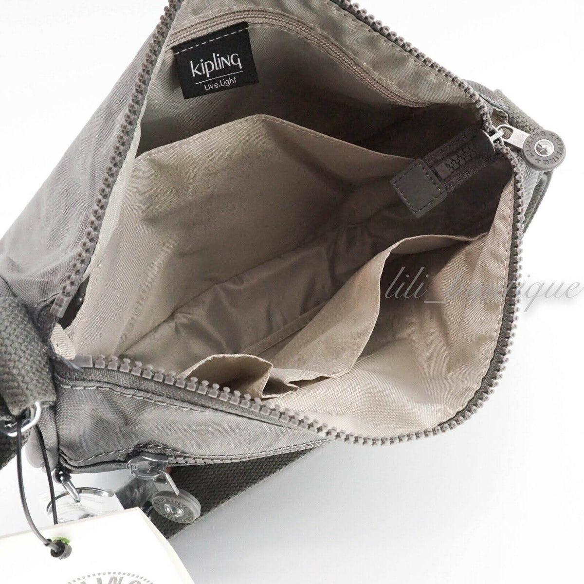 Dusty Grey Polyamide Crossbody Shoulder Bag R874