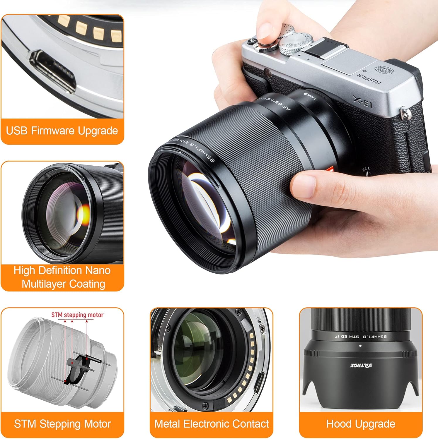 85mm F1.8 Prime Lens Medium Telephoto Portrait Lens for Fuji X Mount Camera K475208