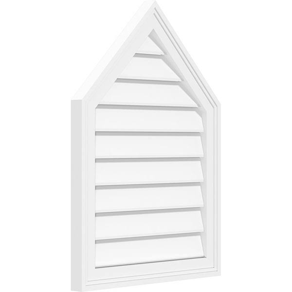 Peaked Top Surface Mount PVC Gable Vent A55602