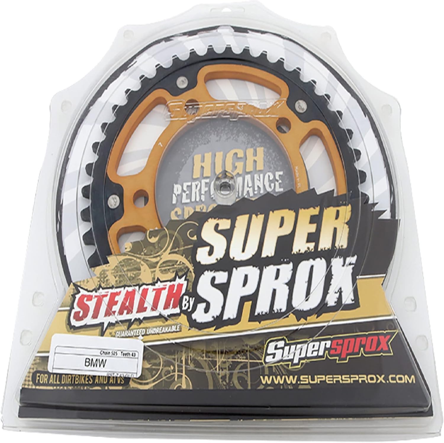 Gold Stealth Sprocket 43T Chain Size 525 Q9493