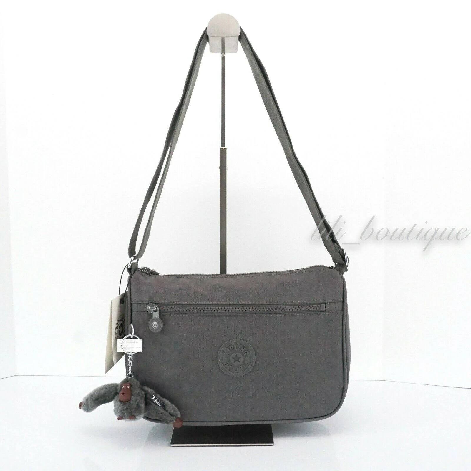Dusty Grey Polyamide Crossbody Shoulder Bag R874