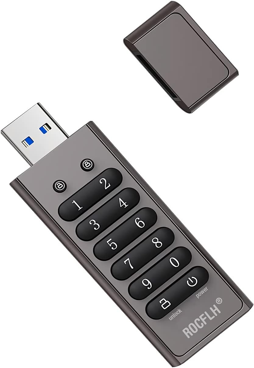 64GB Secure Encrypted USB Flash Drive with Keypad V89798