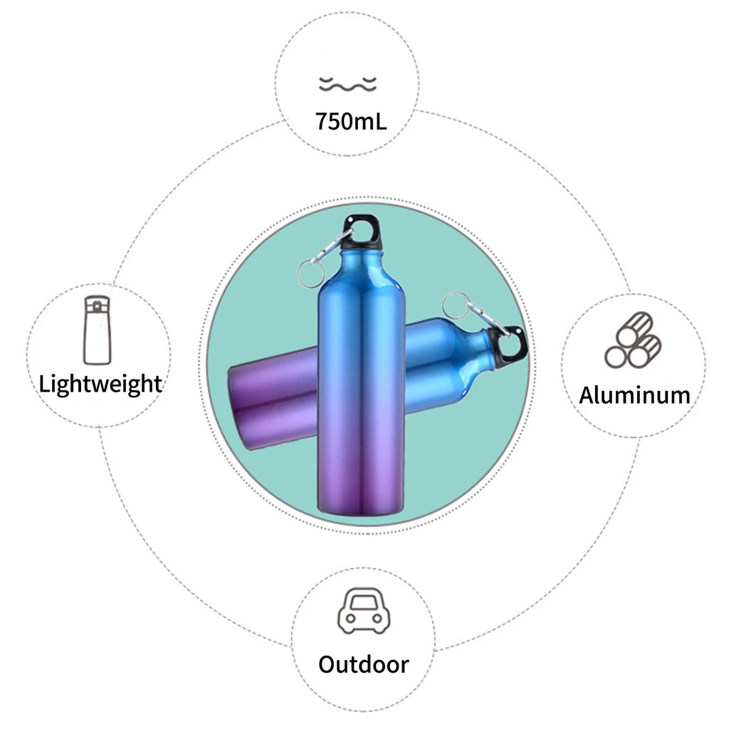 750Ml Portable Aluminum Bottle With Carabiner M847271
