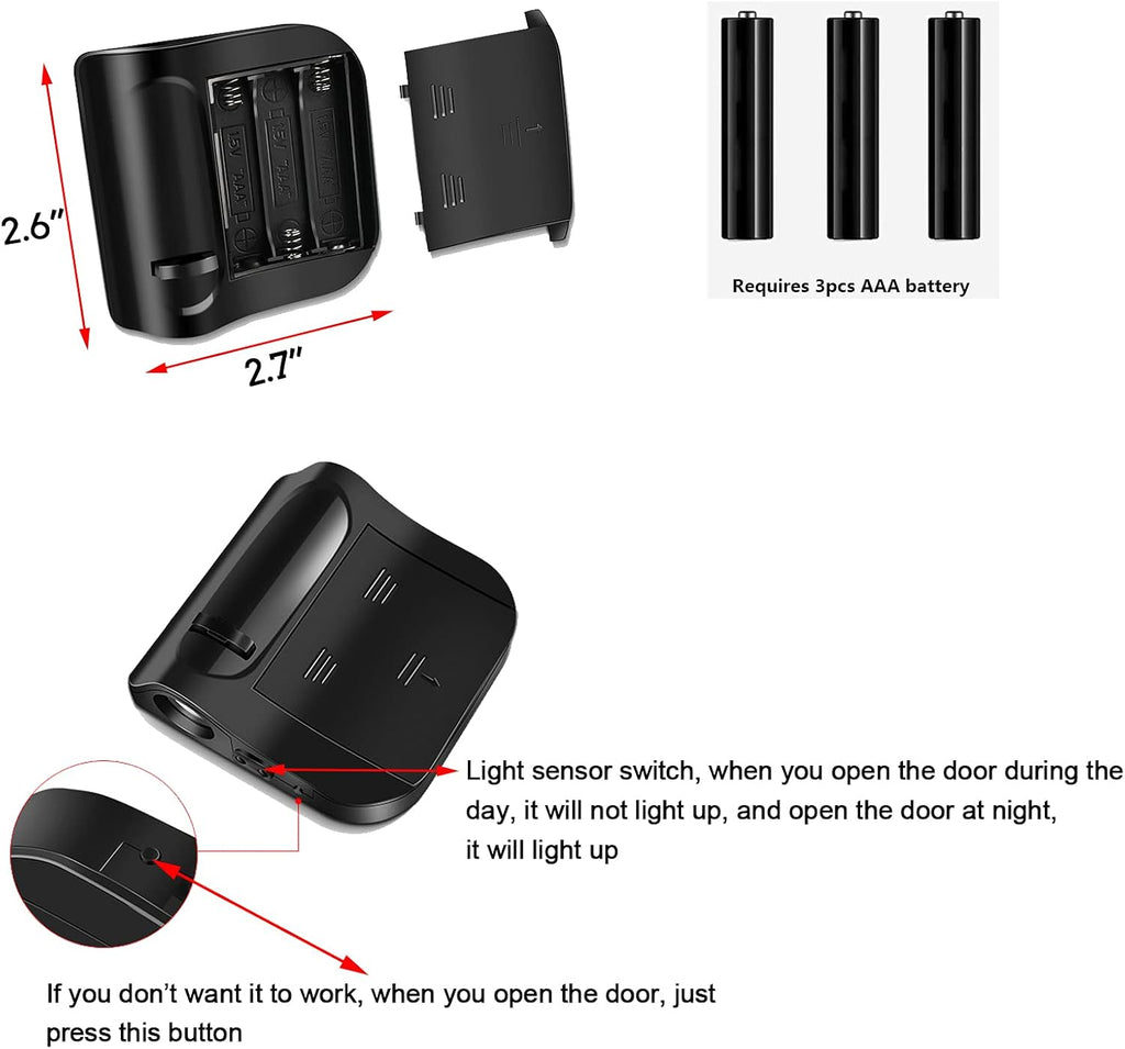 2Pcs Wireless Car Door Step Led Lights A601