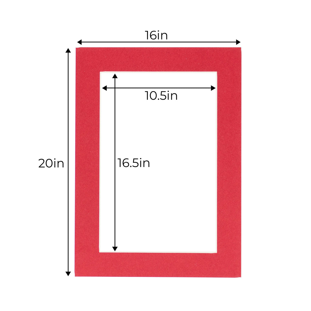 Acid Free 16x20 Picture Frame Mats with White Core Bevel Cut T7524