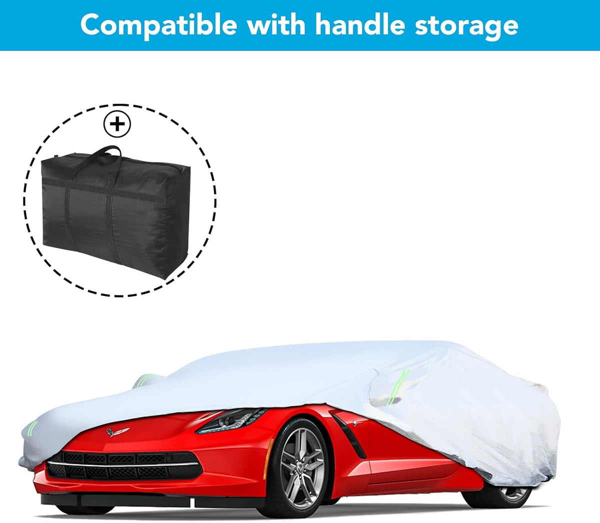 6 Layers Waterproof Full Exterior Car Cover with Zipper P250324
