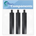 3-Pack BBQ Gas Grill Tube Burner Replacement Parts, Cast Iron Pipe Burners 15 3/4" V2889