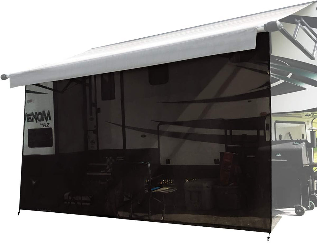 Black Mesh Sun Shade Screen for Awning M987