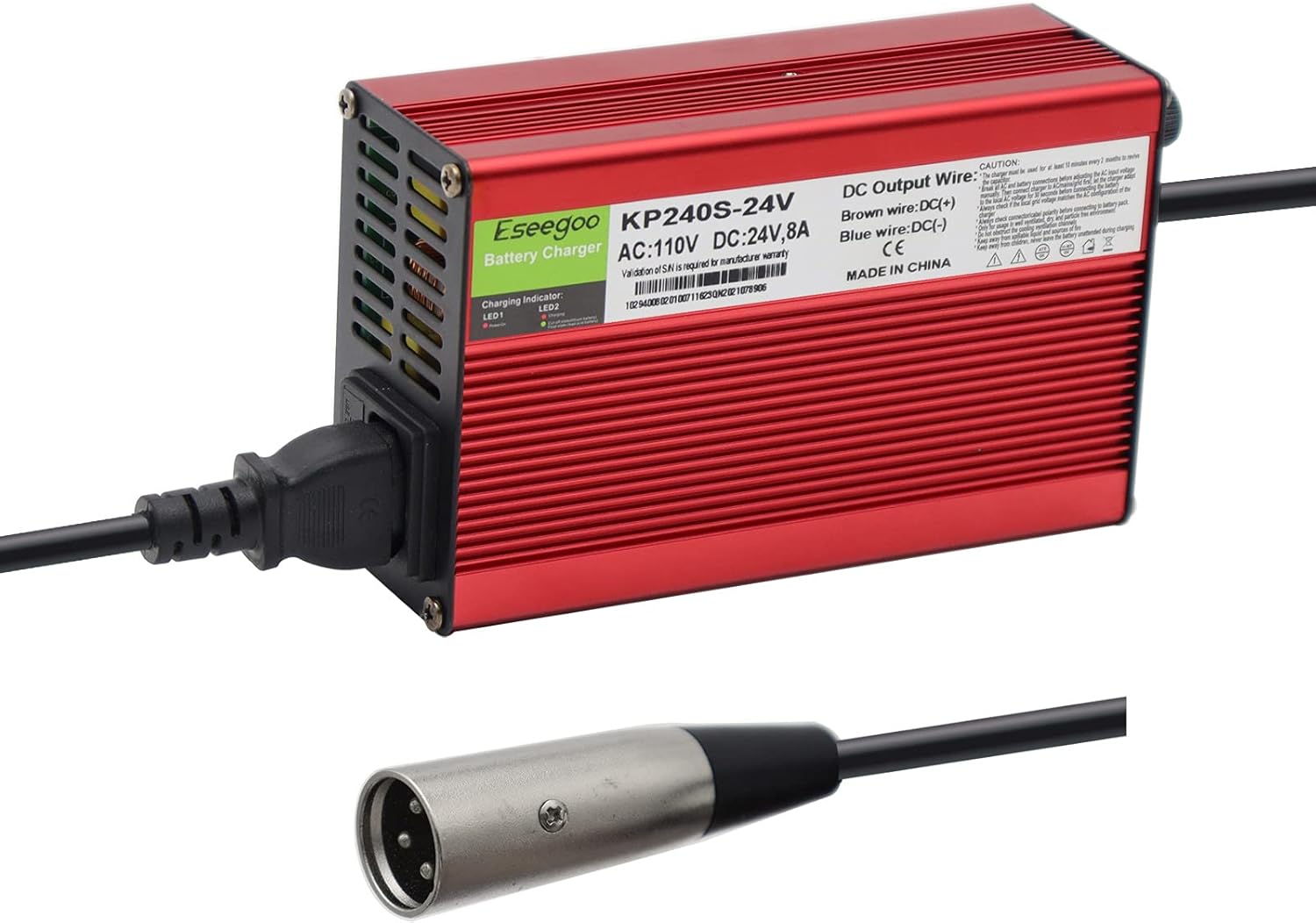 24V 8A Battery Charger with 3-Pin XLR Connector N99688