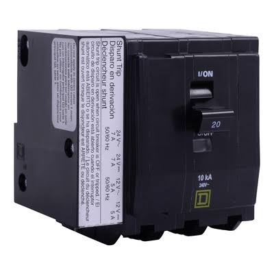 Mini Circuit Breaker, 20A, 3 Pole, 120/240 VAC, Plug in Mount D6726