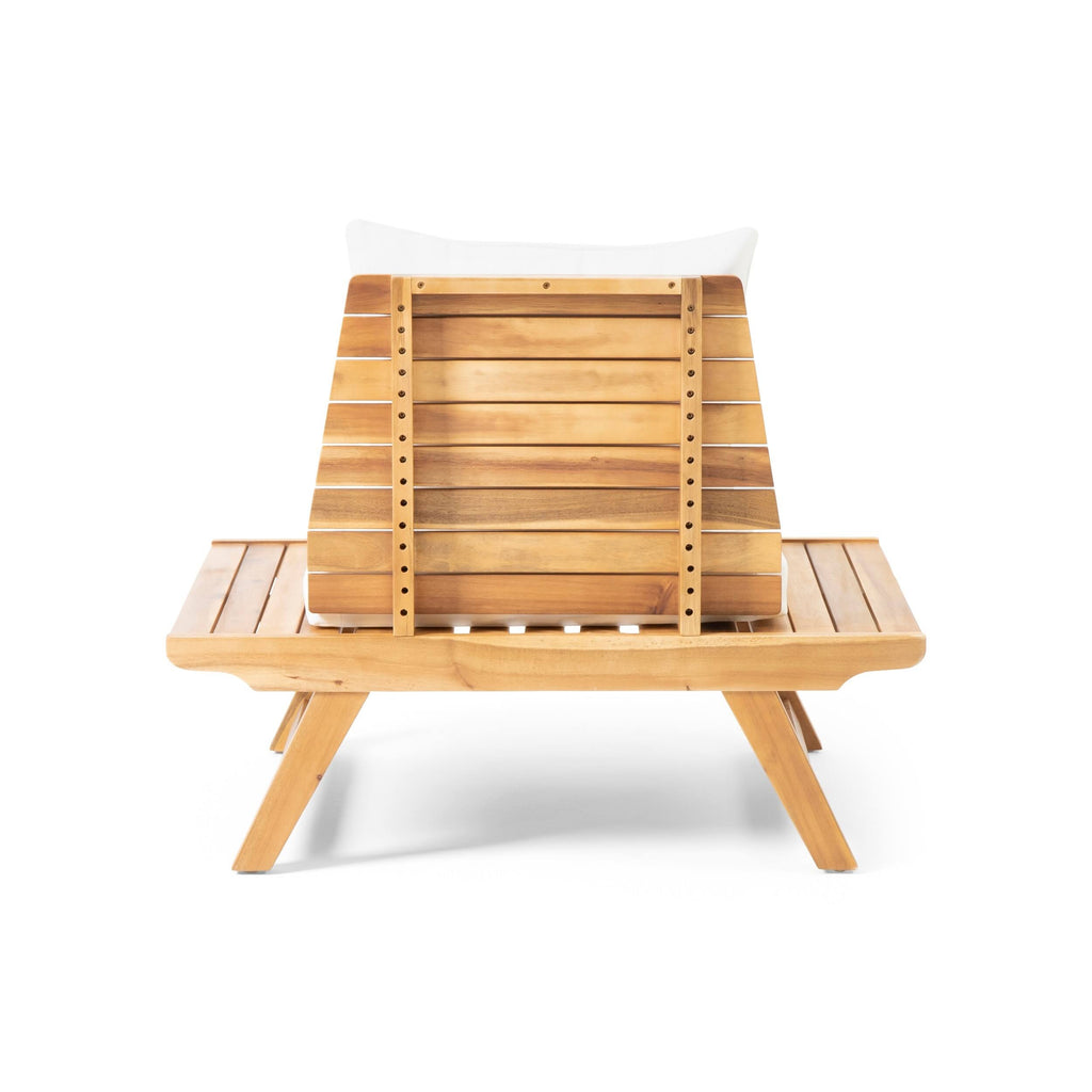 Outdoor Acacia Wood Chair Set of 2, Dark Gray S6951