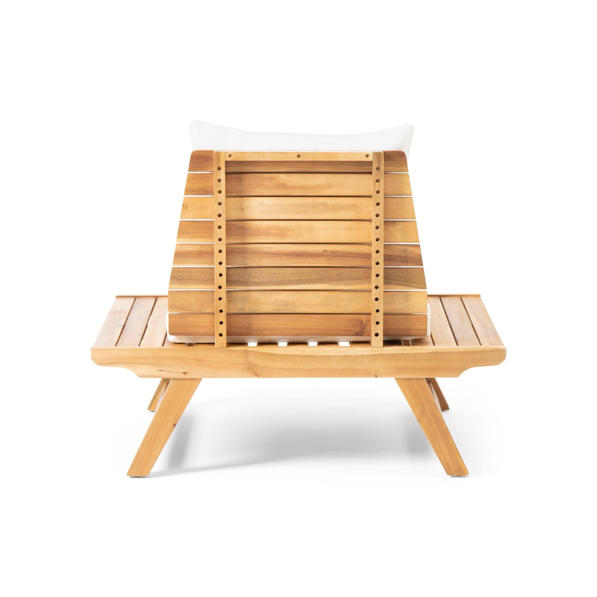 Outdoor Acacia Wood Chair Set of 2, Dark Gray S6951