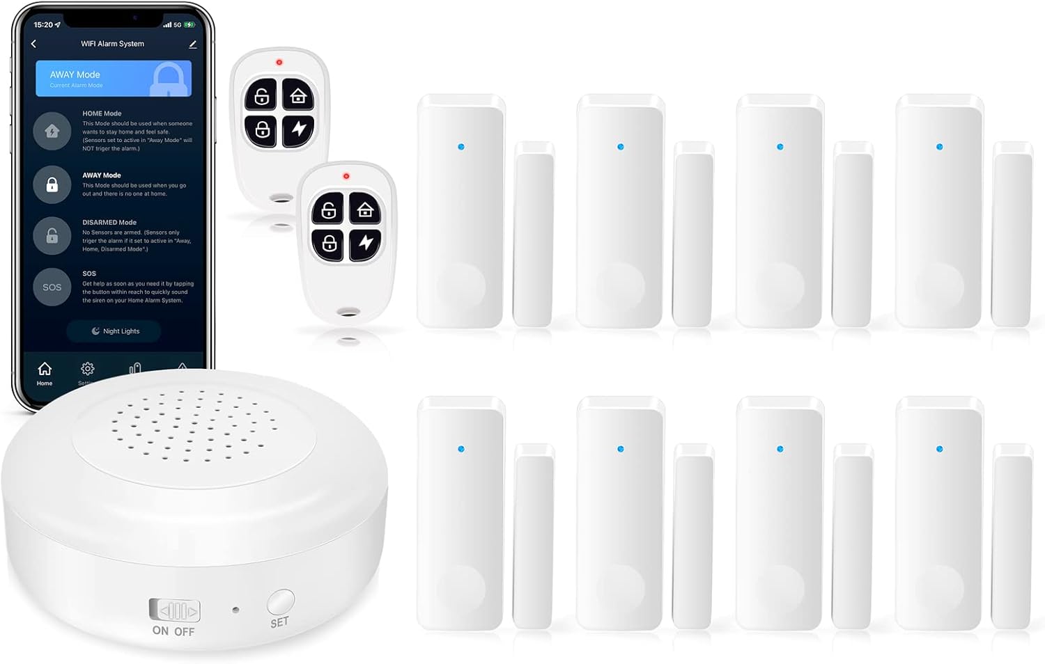 11-Piece Wireless Home Security System Kit A5235