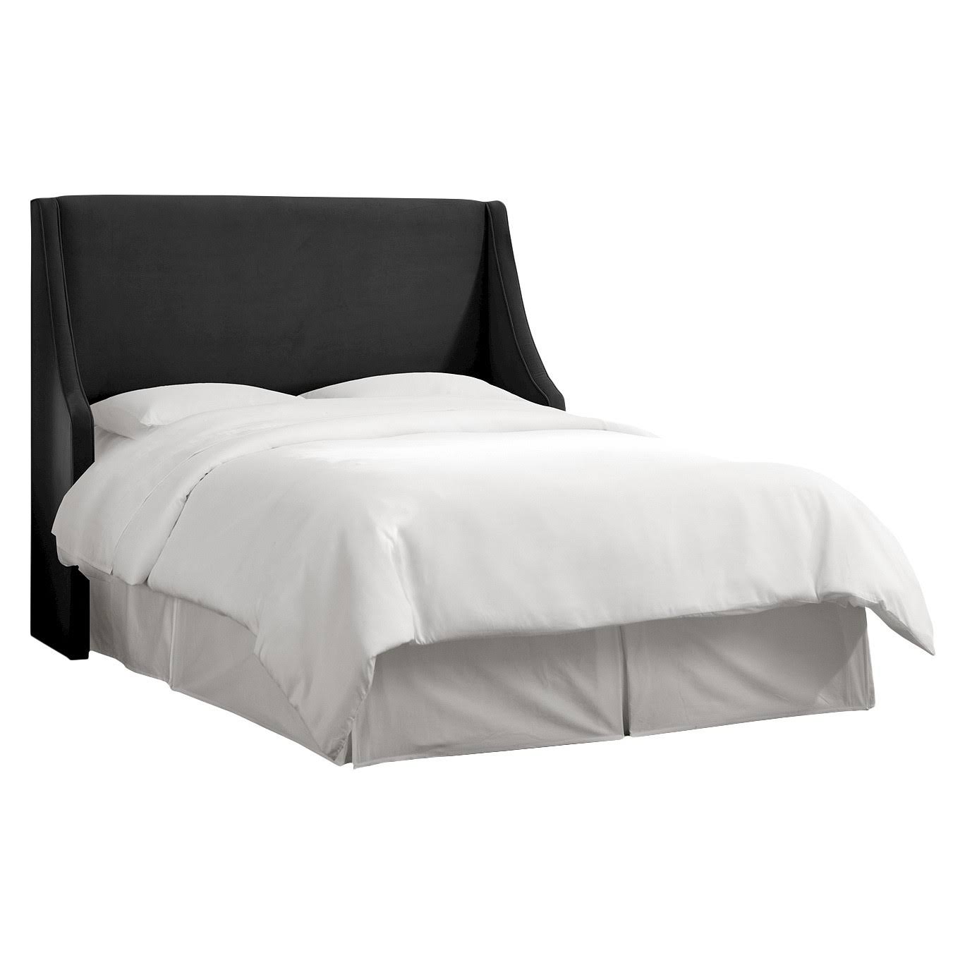 Wingback Headboard Velvet Black N4301