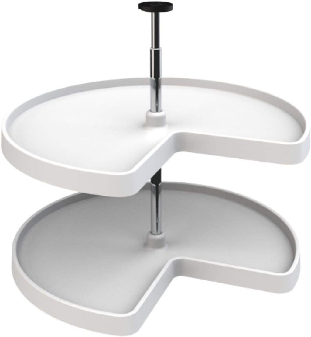 White Polymer 2-Shelf Lazy Susan Y29436