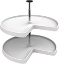 White Polymer 2-Shelf Lazy Susan Y29436
