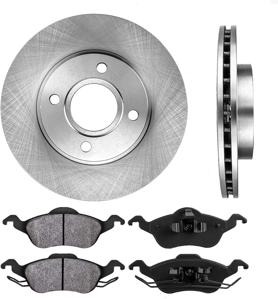 4 Lug Brake Disc Rotors and Metallic Brake Pads Z8449